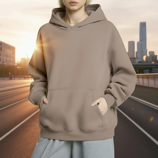 Women Hoodies Pullover Hooded Sweat Shirts Solid Color Jogger Long Sleeve Black Jogging Men Sweatshirt Sport Top Winter Clothing