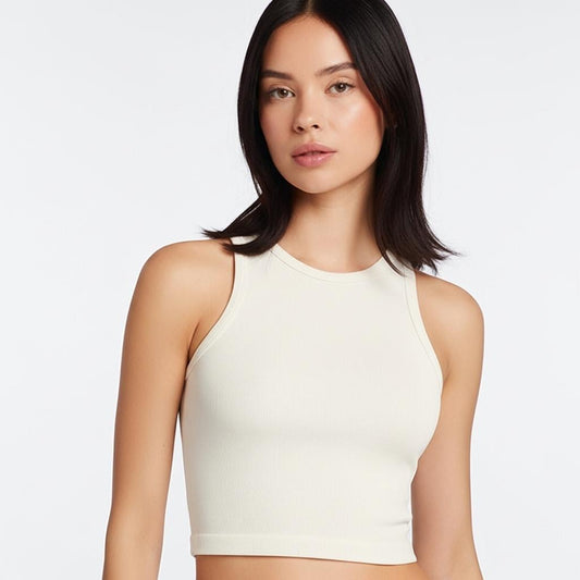 2024 New Women Solid Wrapped Sleeveless Casual Sports Tank Top