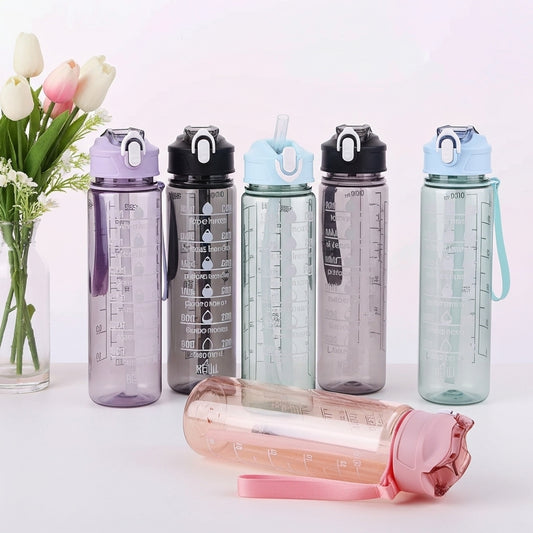 Gourde Sport Avec Paille & Poignée