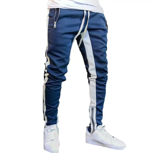 2026 new Mens Joggers Casual Pants Fitness Sweatpants Sports Track Pants Mens Zipper Drawstring Pants Black Gyms Trousers