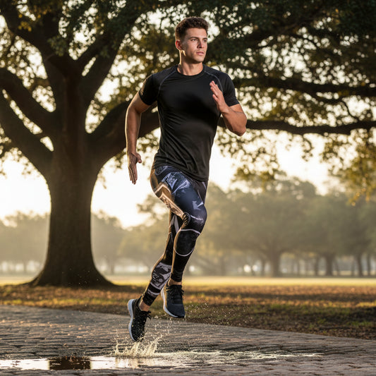 Men's sports leggings, gym fitness pants, workout, compression sportswear