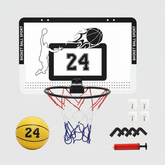 Children's wall mounted silent non porous foldable basketball stand indoor and outdoor activity basketball stand with basketball