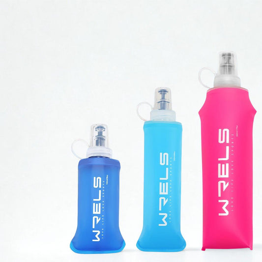 WRELS Camping Soft Water Bottle Drinking Sport Folding Bag Flask Outdoor Running Hydration Pack Waist Bicycle BPA Free