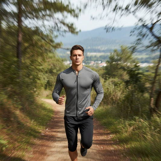 Veste homme de sport de fitness, salle de sport, entraînement, sweat à manches longues, jogging, veste de course