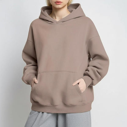 Women Hoodies Pullover Hooded Sweat Shirts Solid Color Jogger Long Sleeve Black Jogging Men Sweatshirt Sport Top Winter Clothing
