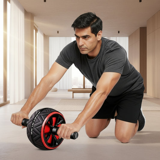 UniversalSports Fitness Abs Roller for Men and Women Silent Abdominal Wheel for Core Strength Toning Slimming Home Gym Equipment