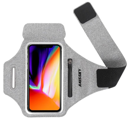 Running Sports Armbands Zipper Bag For AirPods Pro iPhone 16 15 14 13 12 11 Pro Max Samsung S24 Ultra Phone Case Holder ArmBand