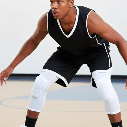 Pantalons de sport 3/4 pour hommes, leggings de course rembourrés, joggings pour hommes, pantalons  Collant de sudation élastiques, pantalons de football et de basket-ball.