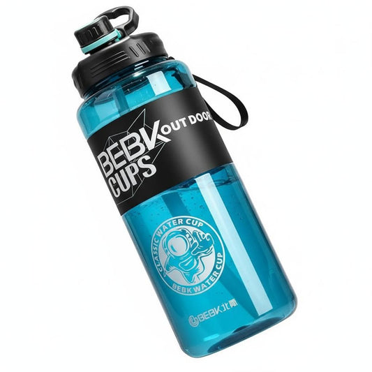 2 Liters Motivational Water Bottle With Straw Drink Bottle Large Capacity Fitness Jugs Portable Travel Sports Plastic Water Cup