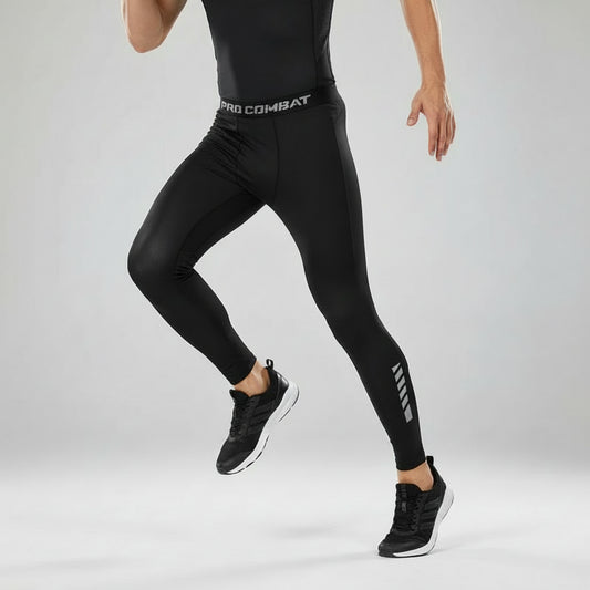 Men's warm compression leggings (1 or 2 pieces), breathable sports pants for running and fitness