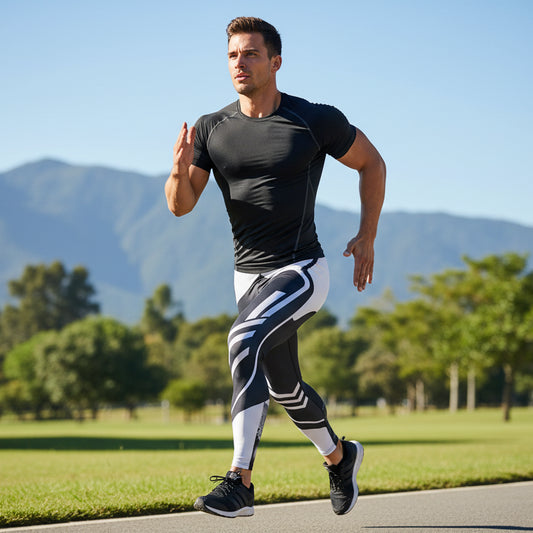 Men's sports leggings, gym fitness pants, workout, compression sportswear