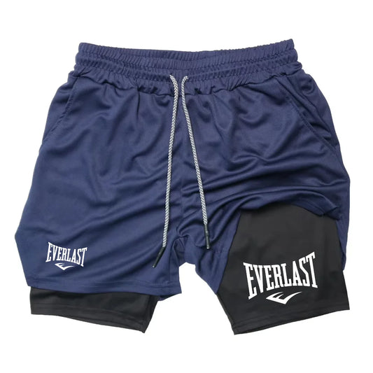 SHORT Men Running Shorts 2 In 1 Double-deck Sport Shorts  Gym Fitness Short Pants Training Jogging Bottom Men's Clothing RL0615