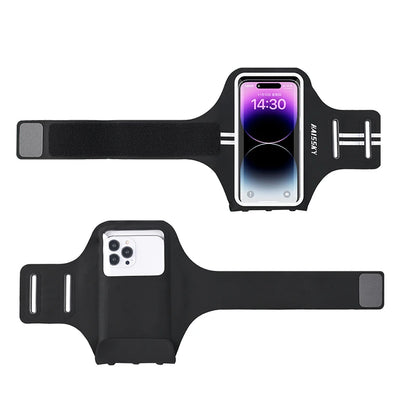 Running Sports Armbands Zipper Bag For AirPods Pro iPhone 16 15 14 13 12 11 Pro Max Samsung S24 Ultra Phone Case Holder ArmBand