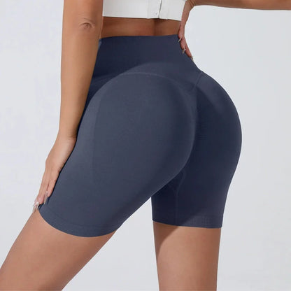 Peach Hip Lifting Sports Shorts Women High Waist Belly Slimming Running Training Quick-drying Trousers Tight Three-point Shorts