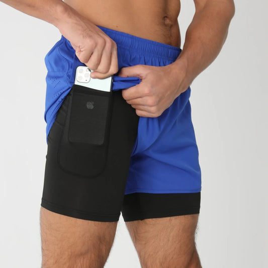 Men's quick-drying sports shorts for running, fitness, or strength training