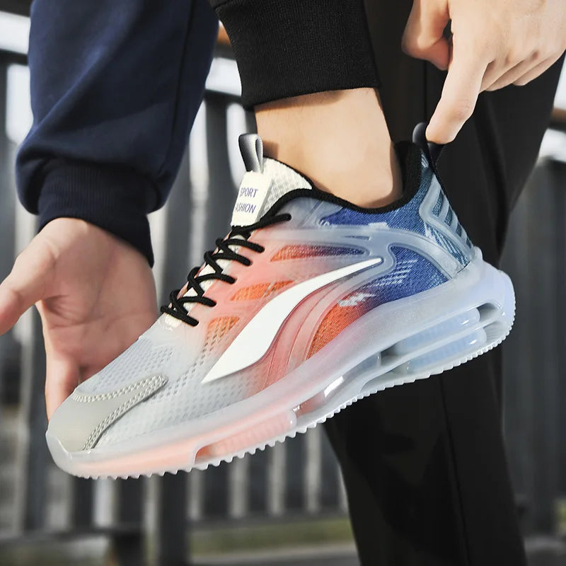 Size 36-45 Men Women Sneakers Air Cushion TPR Sole Air Mash Vamp Light Weight Running Basketball Sports Shoes Couples Trainers