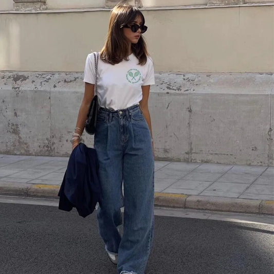 Tennis Club Style Femme T-shirts À Manches Courtes