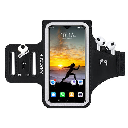 Running Sports Armbands Zipper Bag For AirPods Pro iPhone 16 15 14 13 12 11 Pro Max Samsung S24 Ultra Phone Case Holder ArmBand