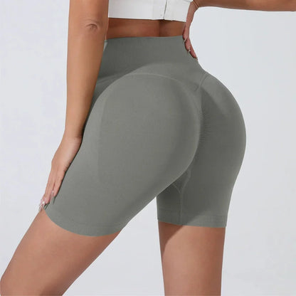 Peach Hip Lifting Sports Shorts Women High Waist Belly Slimming Running Training Quick-drying Trousers Tight Three-point Shorts
