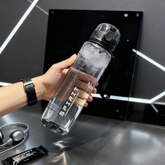 Large capacity, leakproof, graduated, and shock-resistant water bottle