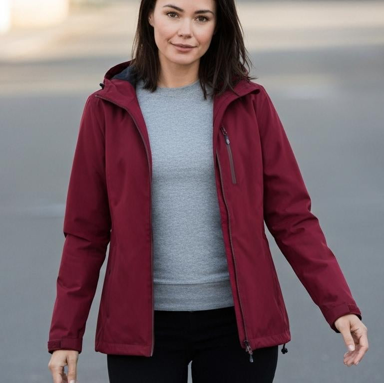 Women's Waterproof Jacket with Storage Bag - Lightweight Summer Jacket