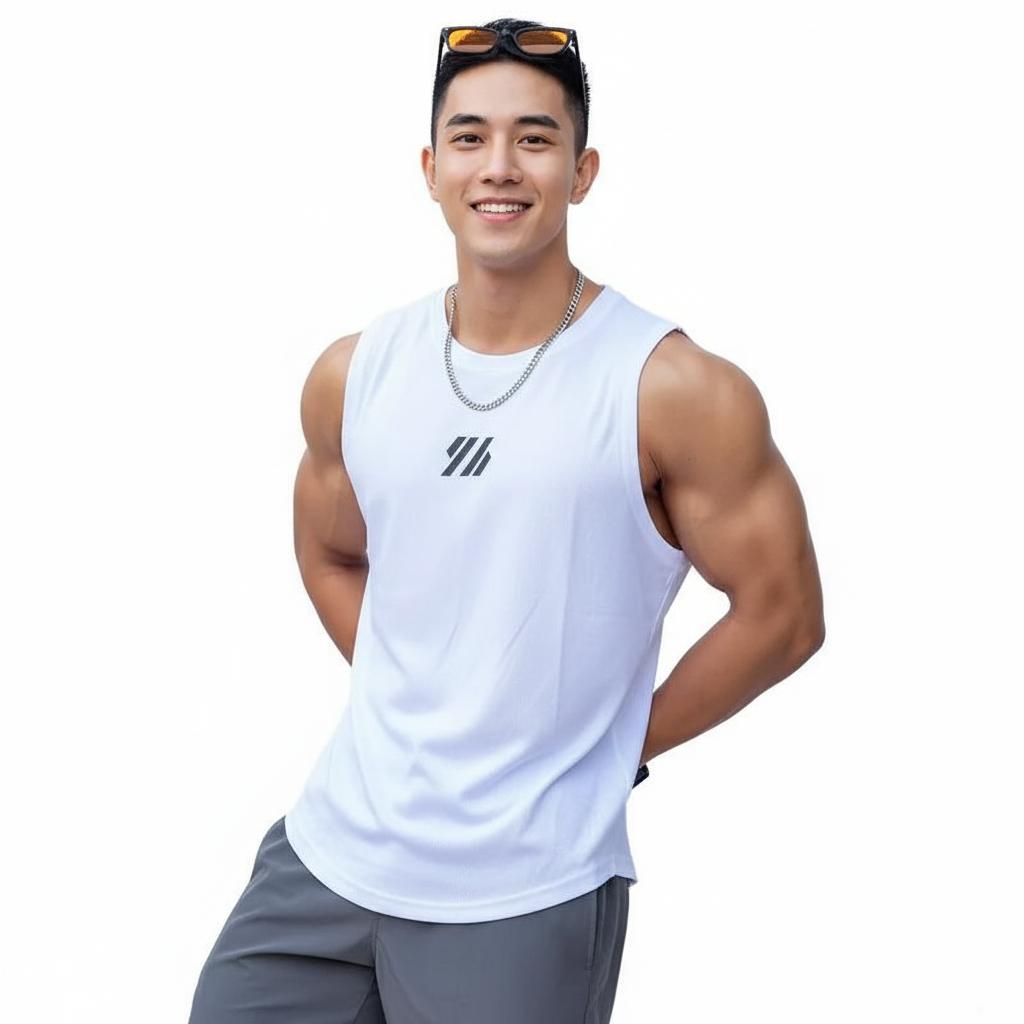 Men's tank top, made of high-quality mesh, ideal for basketball, running and fitness