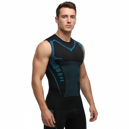 Mans Compression Tank Top Men Gym Shirt Sleeveless Quick Dry Sportswear Male Fitness Bodybuilding Vest Workout Muscle Top