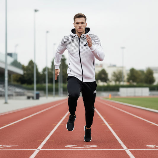 Men's outdoor sports tracksuit with hood, casual, trendy and comfortable