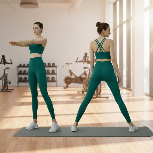 2024 New 2 Piece Yoga Clothes Women's Tracksuit Quick Dry Set Breathable Fitness Suit Fitness Clothing Sports Bra Leggings Suit