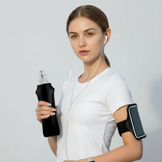 Gourde WRELS Water Bottle TPU Folding Soft Flask Outdoor Sport Water Bag Collapsible Water Bottle 500ml For Running Camping BPA Free