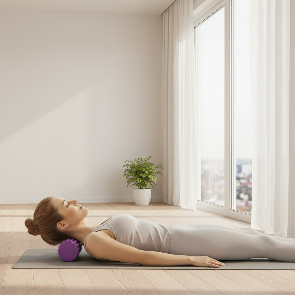 Yoga Roller Round EVA Foam Cylinder Hexagonal Roller for Pilates Exercise Enhanced Home Workouts Diameter