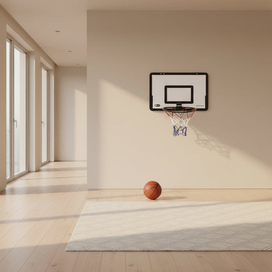 Children's wall mounted silent non porous foldable basketball stand indoor and outdoor activity basketball stand with basketball